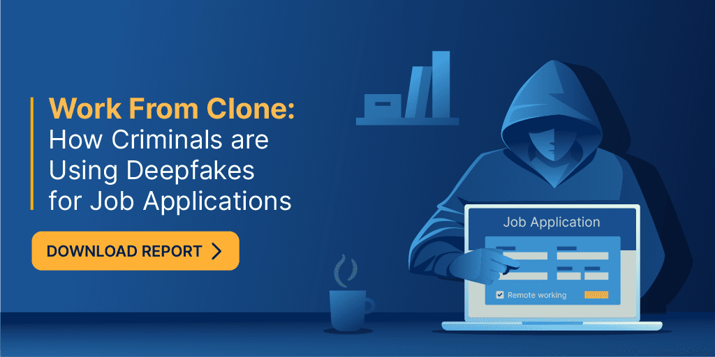 Deepfake remote work scams cover image - work from clone infiltrating organizations