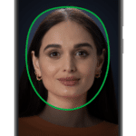 Liveness Detection 7 Woman's face with security overlay
