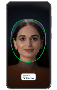 Liveness Detection 7 Woman's face with security overlay